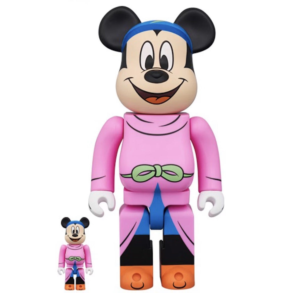 400% & 100% Bearbrick-sett – Mickey Mouse (Tryllelærlingen)
