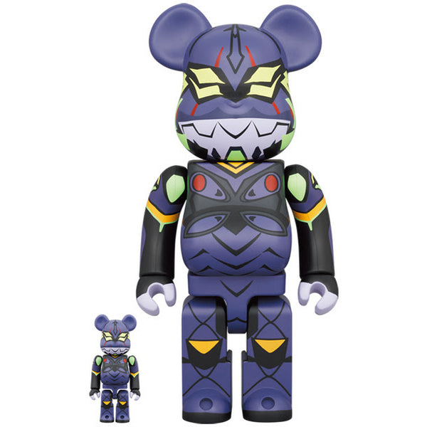 400% & 100% Bearbrick-sett - Evangelion (EVA Unit 13 - Ny maling)