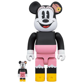 400% & 100% Bearbrick-sett - Minnie Mouse (Lunch Box)