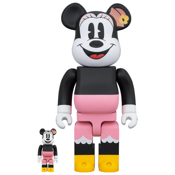 400% & 100% Bearbrick-sett - Minnie Mouse (Lunch Box)