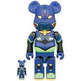 400% & 100% Bearbrick-sett - Evangelion (EVA Unit 01 - Ny maling)