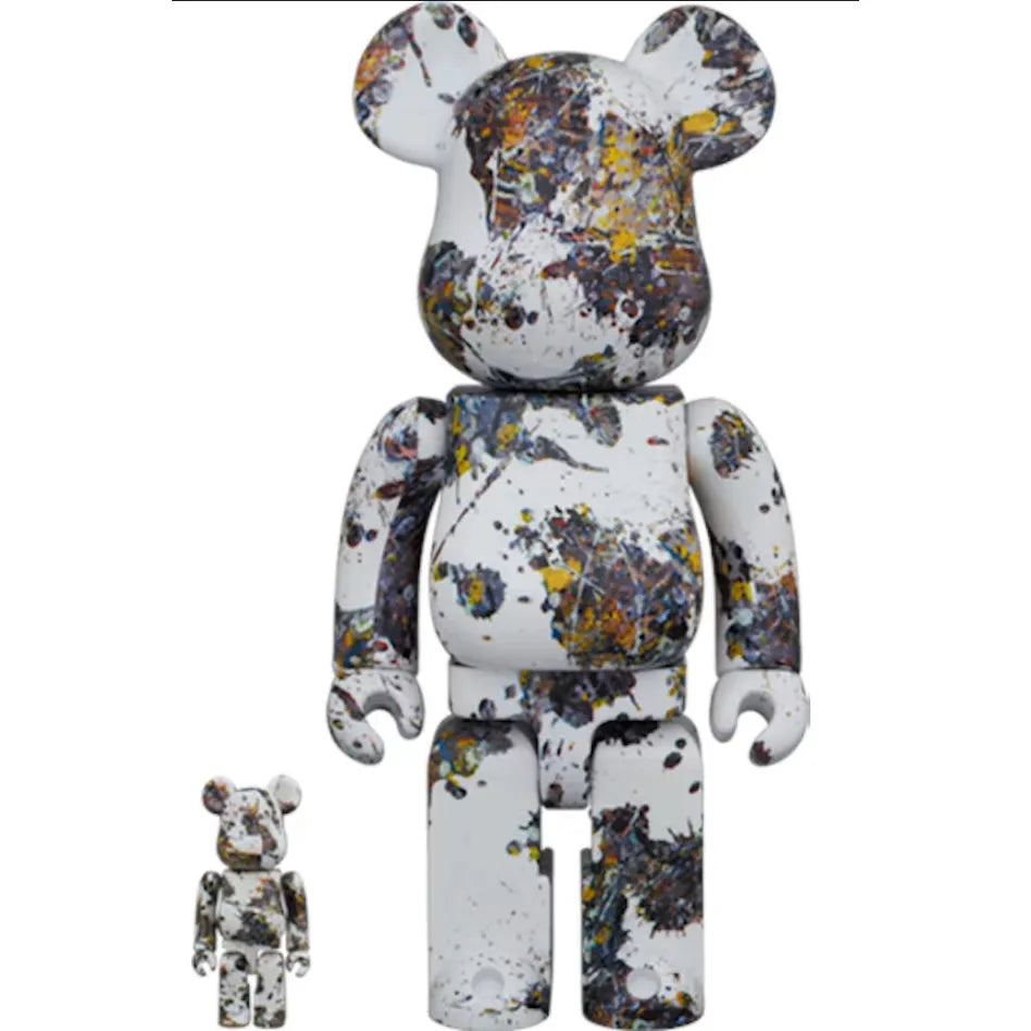 400% & 100% Bearbrick Set – Jackson Pollock Studio (Splash)
