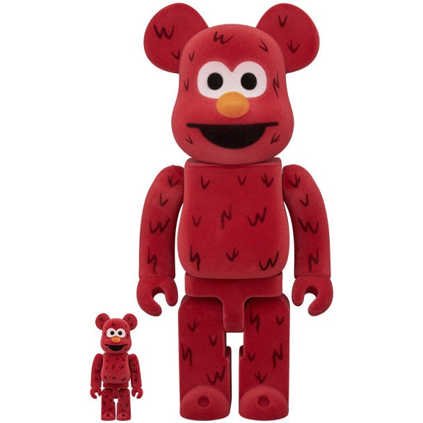 400% & 100% Bearbrick Sett - Elmo (Flocked)